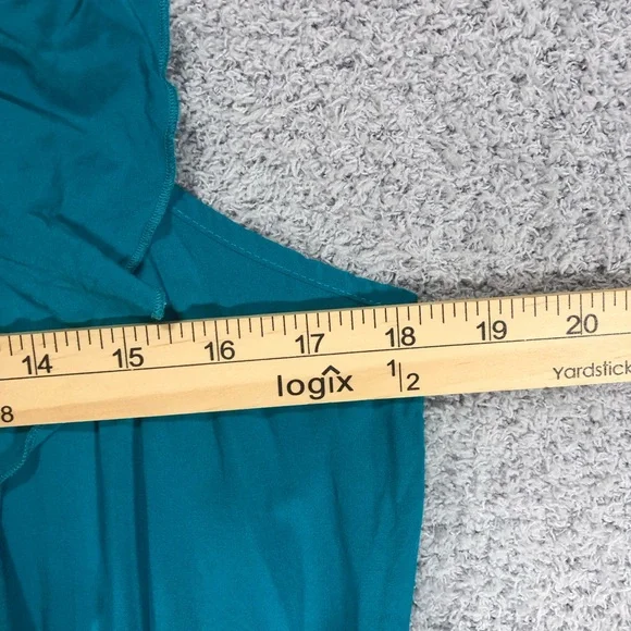 Old Navy Turquoise Sleeveless Dress Size XL Ruffle Details Flowy Lightweight - Picture 12 of 13